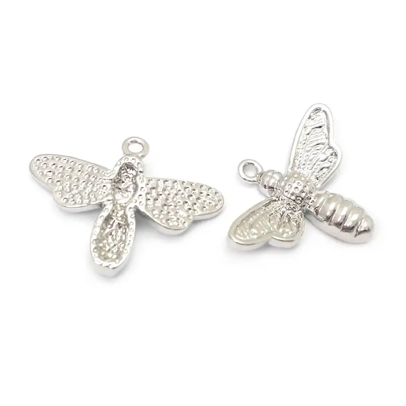 6PCS 18K Gold Color Brass Dragonfly and Bee Charms Pendants High Quality Diy Jewelry Findings Earrings Accessories Wholesale