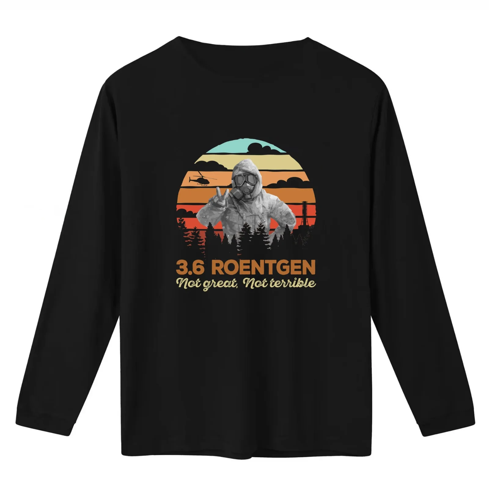 3.6 Roentgen Chernobyl Not Great Not Terrible Distress 1986 T-Shirt Summer Casual Cotton Tee Oversized Streetwear Tops