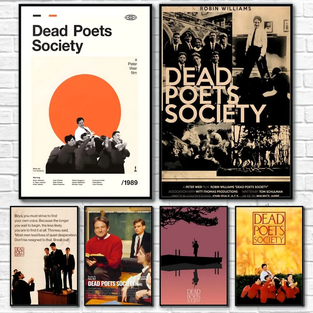 Dead P-Poets S-Society Movie Poster Sticky Wall Art Printing Waterproof Home Living Bed Room Bar Aesthetic Decor