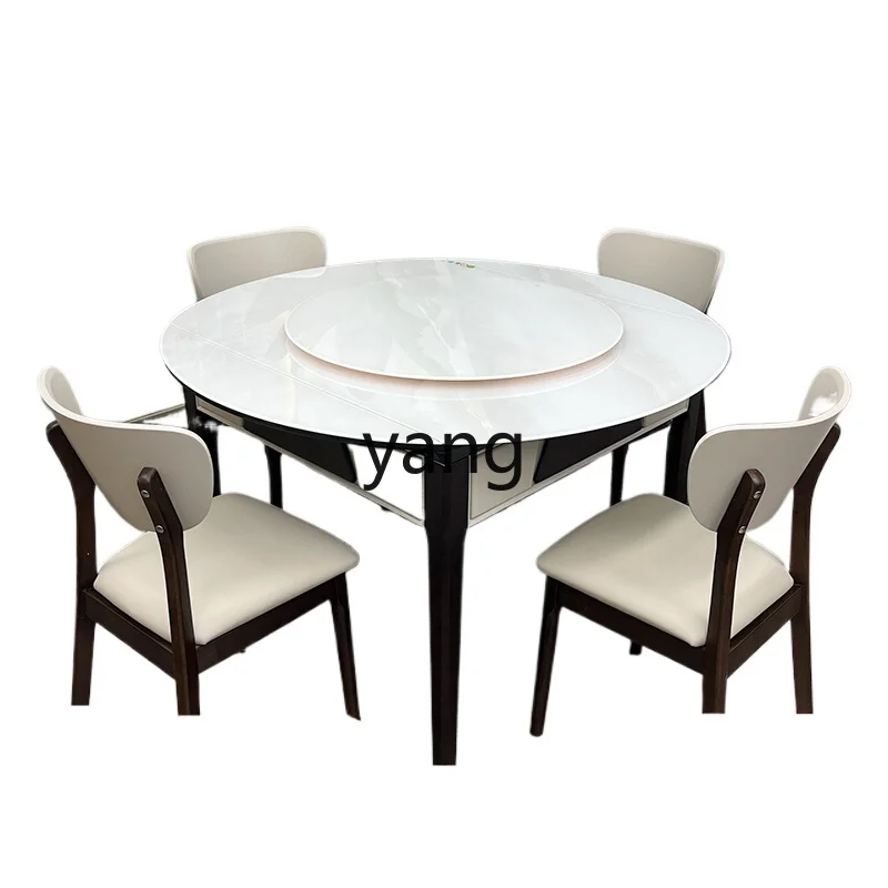 

LH New Chinese Style Solid Wood Mahjong Machine Fully Automatic Dining Table Dual-use Round Table Foldable