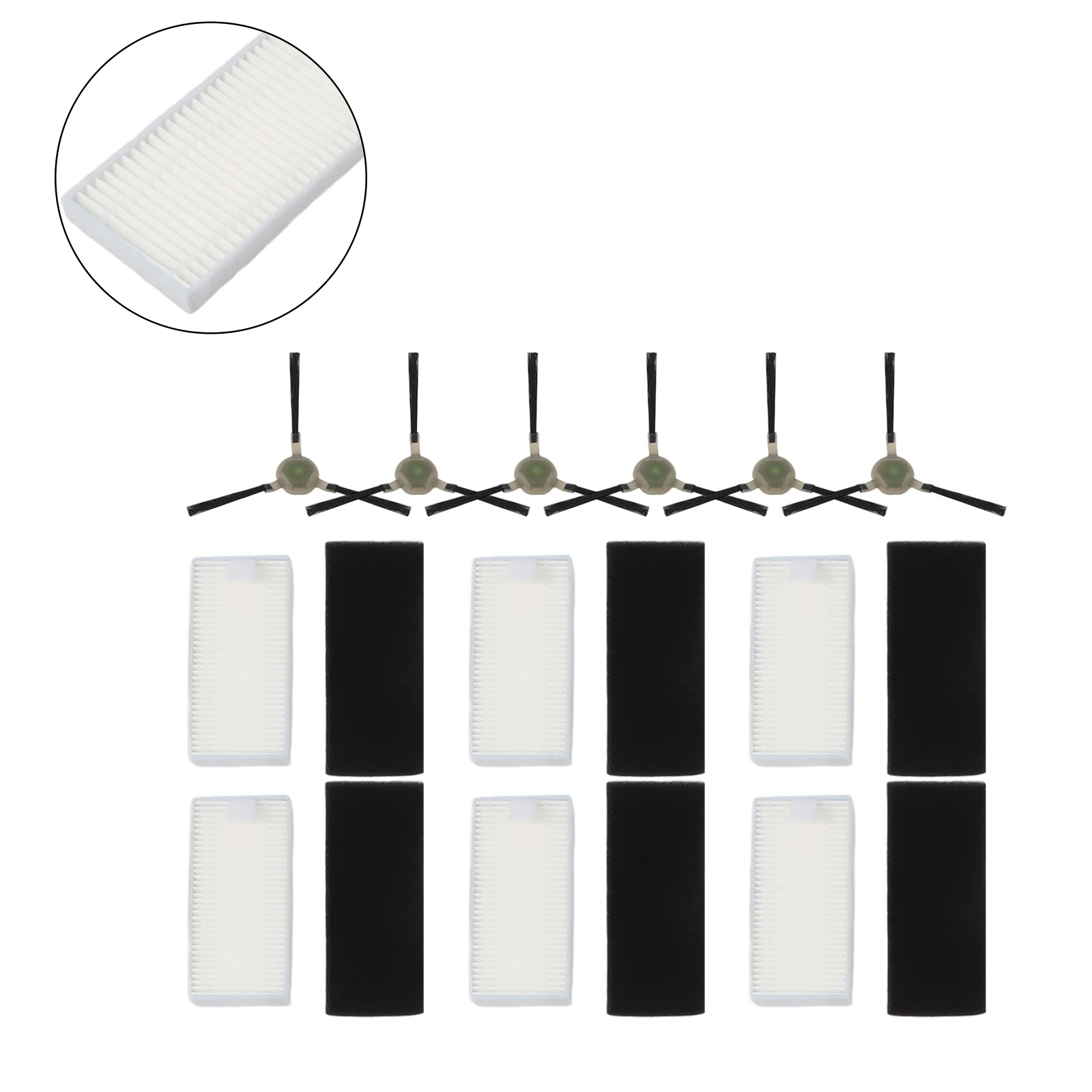 12pcs/Set Hepa Filters Side Brushes For Lefant M330/M330 for Pro Robot Vacuum Cleaner Replacement Parts Accessories
