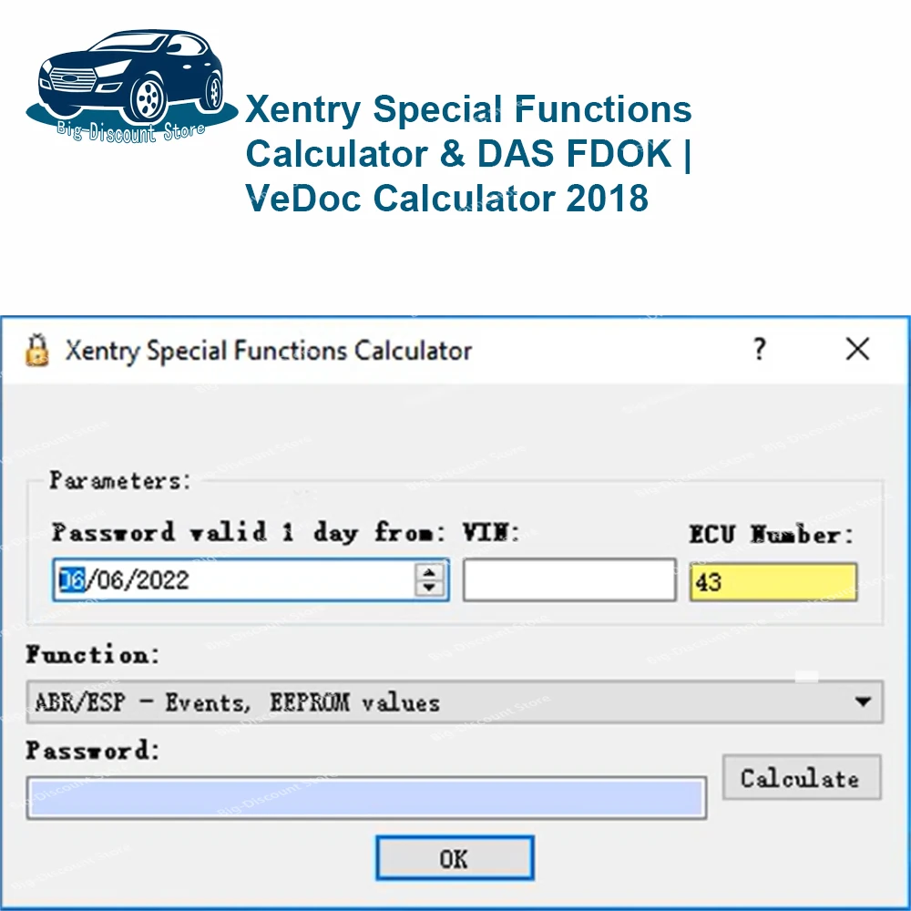 For M-B Star For B-enz Hot Keygen Xentry Special Functions Calculator & FDOK VeDoc Calculator 2018 English version Car software