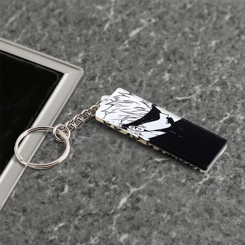 พวงกุญแจอะคริลิคสองด้านลายการ์ตูนตัวละครโกโจ ซาโตรุ จากอนิเมะเรื่องจูจุสึไคเซ็น ของขวัญสุดฮิต