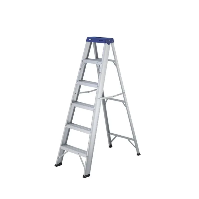 Foldable, thickened, non-slip household aluminum ladder and plastic tray