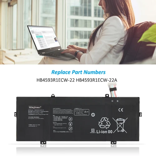 Imagen 2 del producto KingSener-HB4593R1ECW-22 de HB4593R1ECW-22A para Huawei MateBook, Serie 14, 2020, 2021, KLVL-WFH9, KLVD-WFH9, 7,64 V, 56Wh