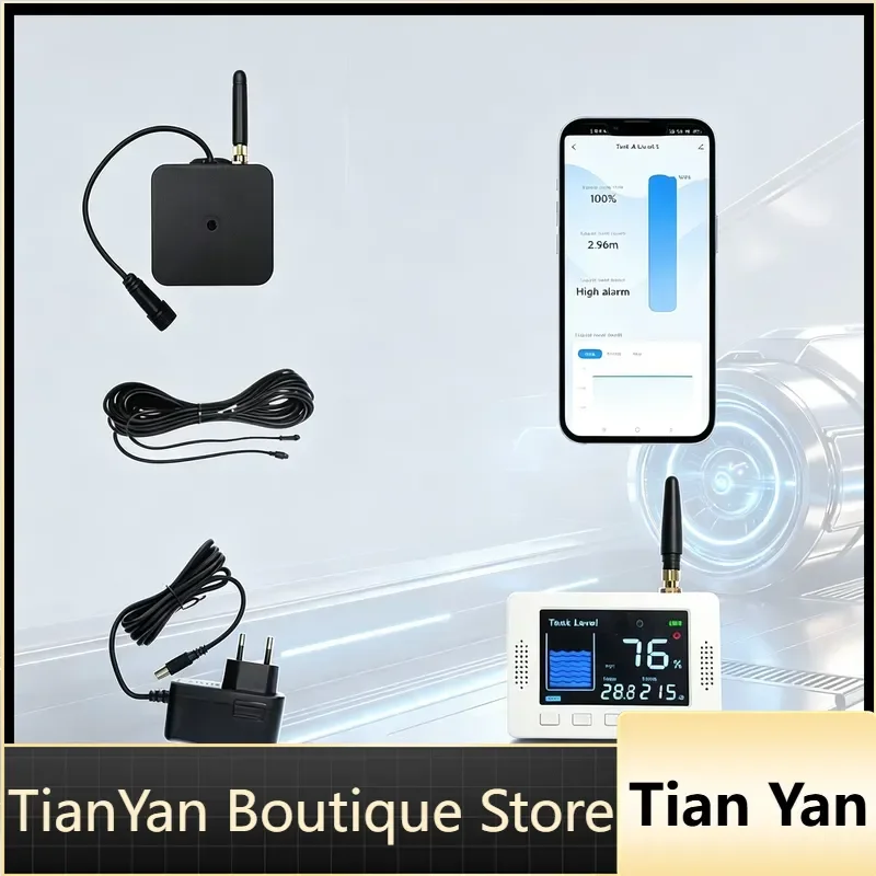EE1 for Tuya Smart Sensor TLC2502LS Ultrasonic RS485 Water Level Controller Liquid Tank Level Monitoring System