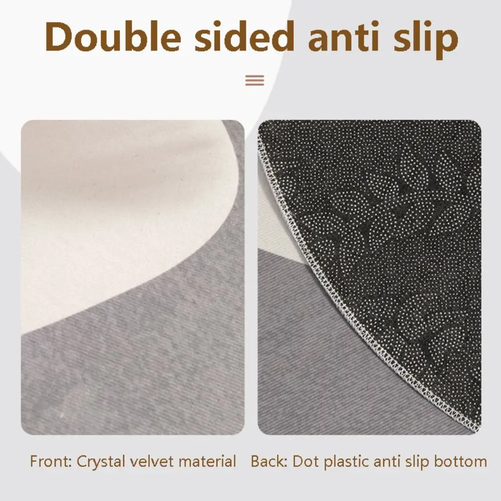 Quiet Style 60*180 cm Anti Slip Carpet Washable Rubber Backed Hall Carpet Crystal Velvet Wear Resistant Kitchen Rug Tea Table