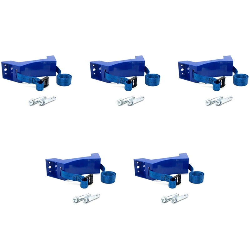 

5X Cylinder Mounted Bracket Gas Cylinder Bracket Durable ABS Gas Cylinder Holder For Camper Motorhome RV Caravan,Blue