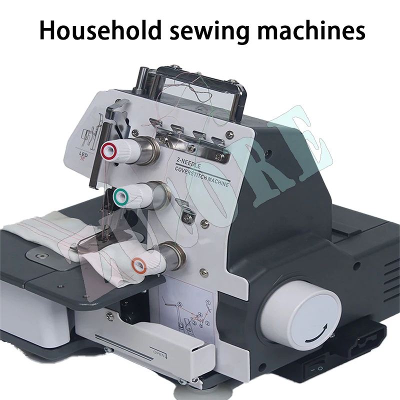 323 Macchina da cucire interlock Zig Zag a tre fili con doppio ago per uso domestico Macchina da cucire overlock elettrica multifunzionale da 2,5 mm