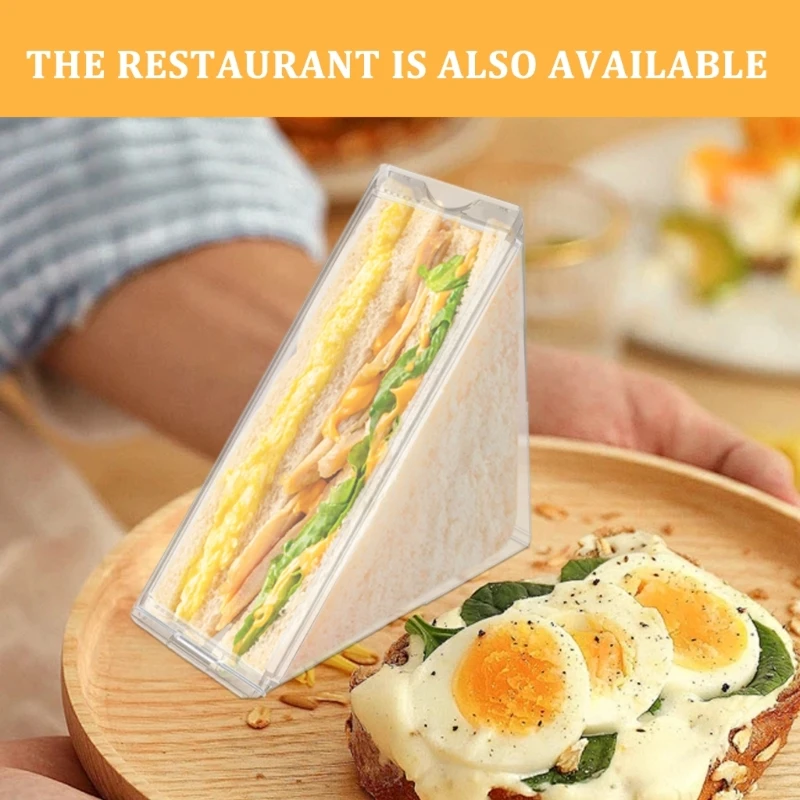 

2PCS Portable Sandwich Box Leak Proof Storage Box with Lid Sandwich Bags X3UC