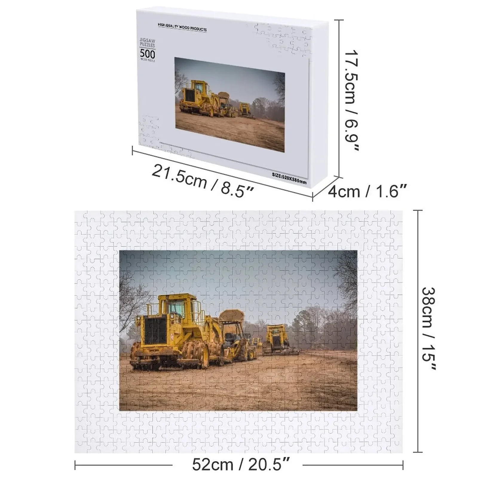 토공 기계 직소 퍼즐 게임 어린이 맞춤형 사진 포함 맞춤형 나무 맞춤형 사진 퍼즐