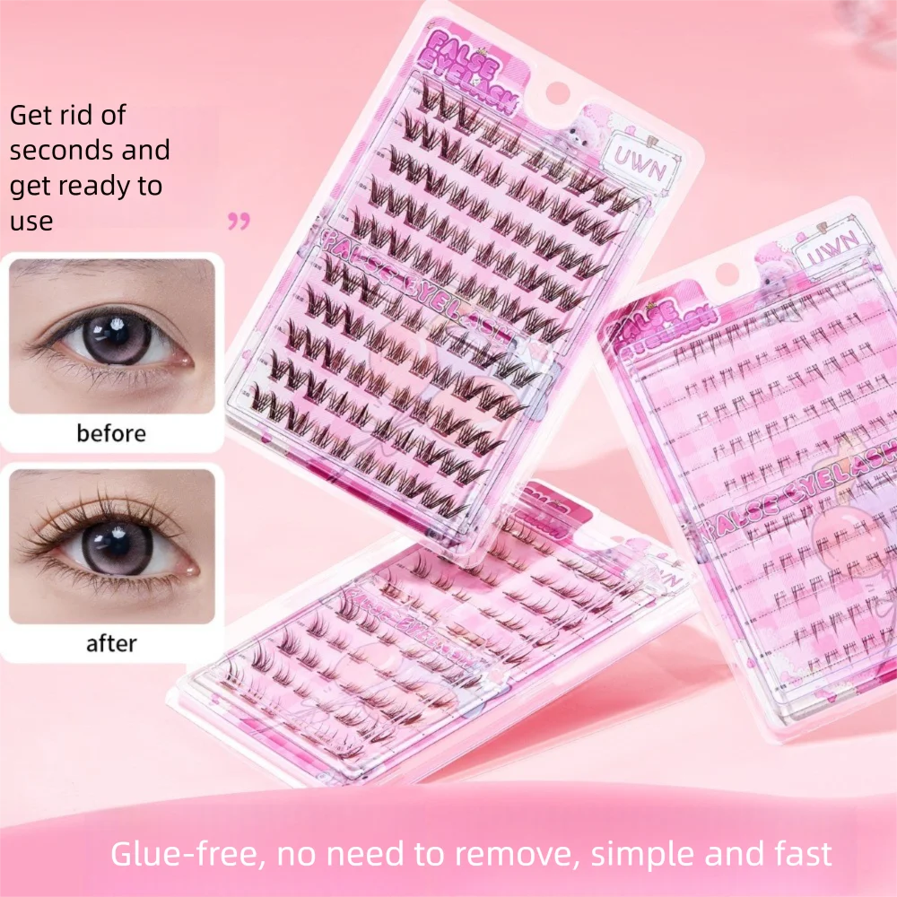 3D Sunflower False Eyelashes Brown Color No Stems No Glue Non Glue False Eyelash Handmade Multiple Styles Manga Lashes Men