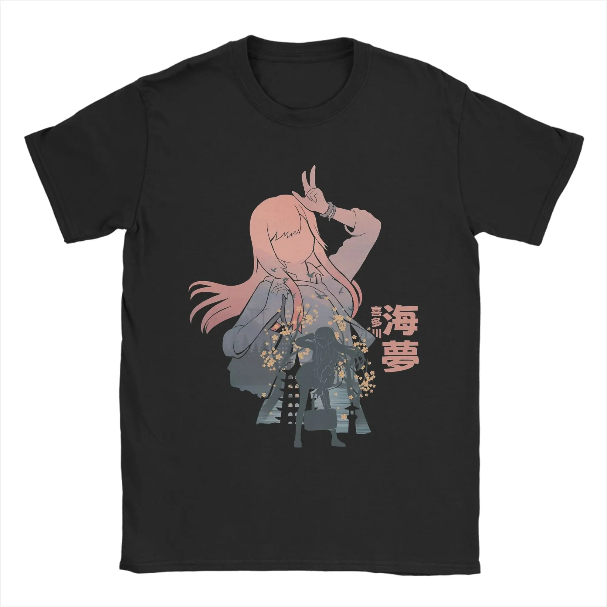 

Футболка Leisure Marin Kitagawa для мужчин, футболка из чистого хлопка с круглым вырезом My Dress-Up Darling, футболка с короткими рукавами в стиле аниме, одежда