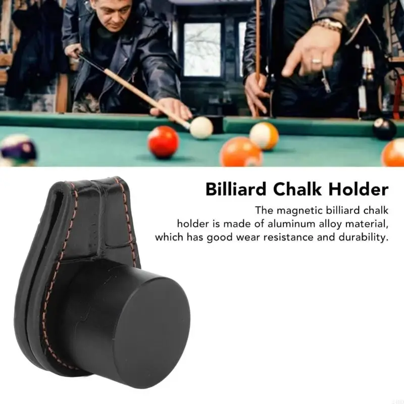 

Portable Fix Cue Chalk Bag with Belt Clip Billiard Pool Chalk Holder Billiards Snooker Leather Belt Clip Chalk Case 24BD