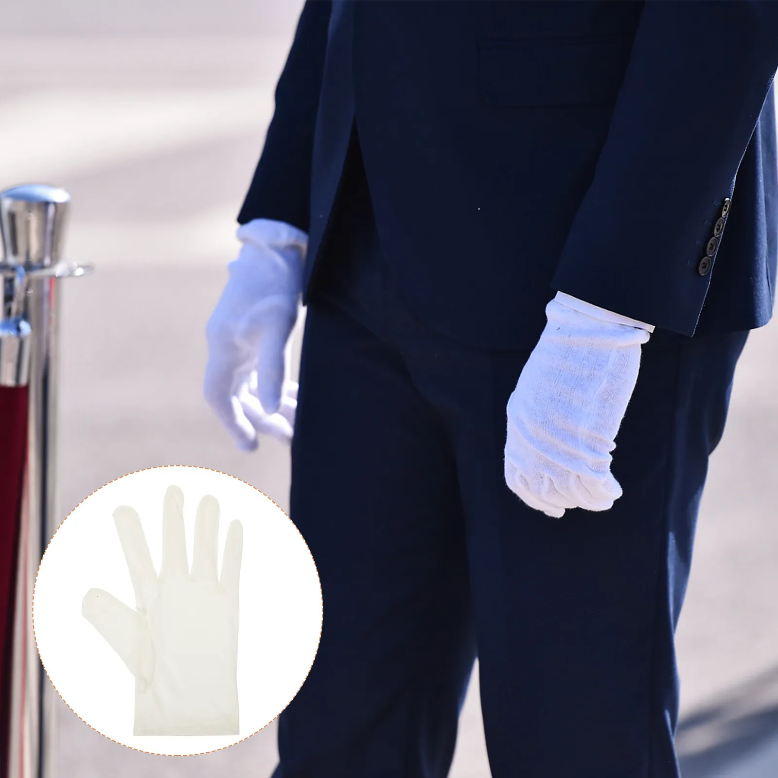 

6 пар безворсовых тканевых перчаток для проверки ювелирных изделий, изготовленных из мягкого, удобного, эластичного материала, для работы с монетами и серебром