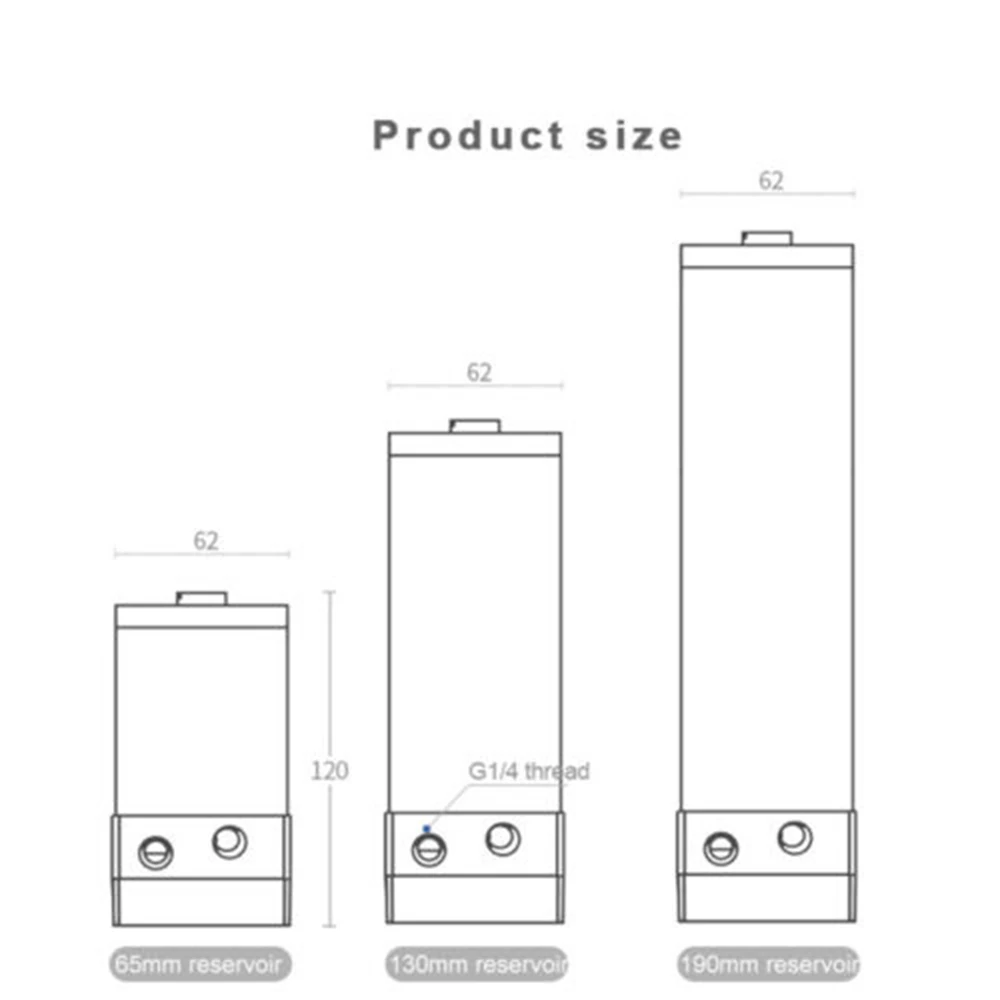 Water Cooling Pump Reservoir 65mm 130mm 160mm Quiet PWM for Water Cooled System