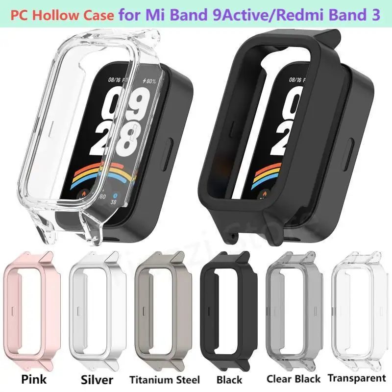 Capa oca para pc para xiaomi mi band 9 active redmi band 3 smartwatch capa protetora redmi band3 para miband9 acessórios ativos