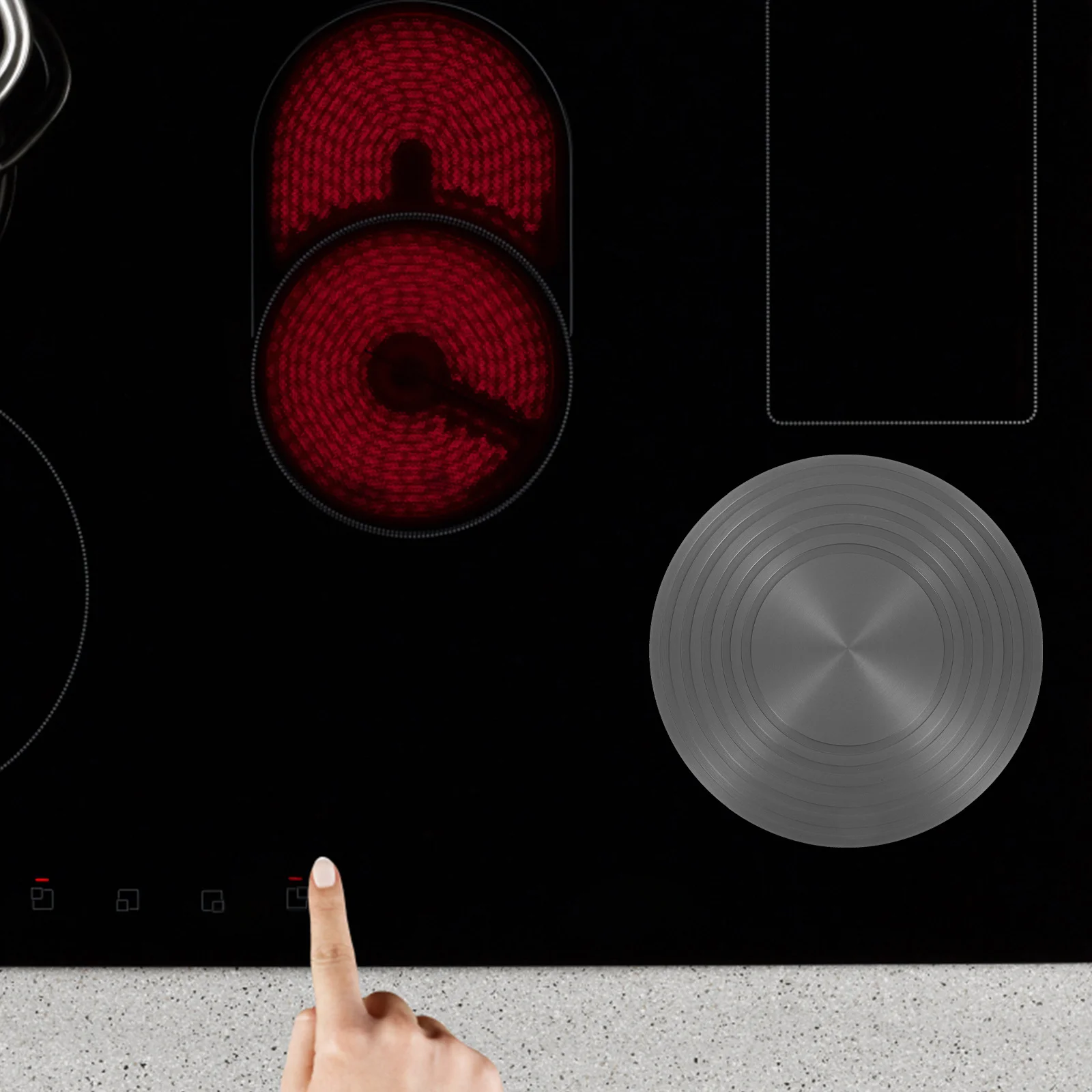 

Aluminum Alloy Stove Heat Diffuser Plate Kitchen Cooktop Protector Non Stick Coating Energy Saving Multipurpose