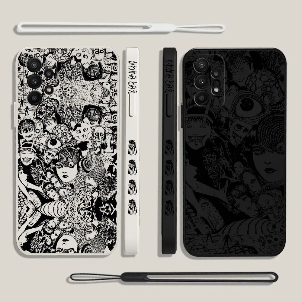 Junji Ito Terror Horror Phone Case For Xiaomi Mi CC9 13 12 12T 11 11T Ultra 10 10T 9 9T 9SE 8 Pro Lite 5G Cover With Hand Strap