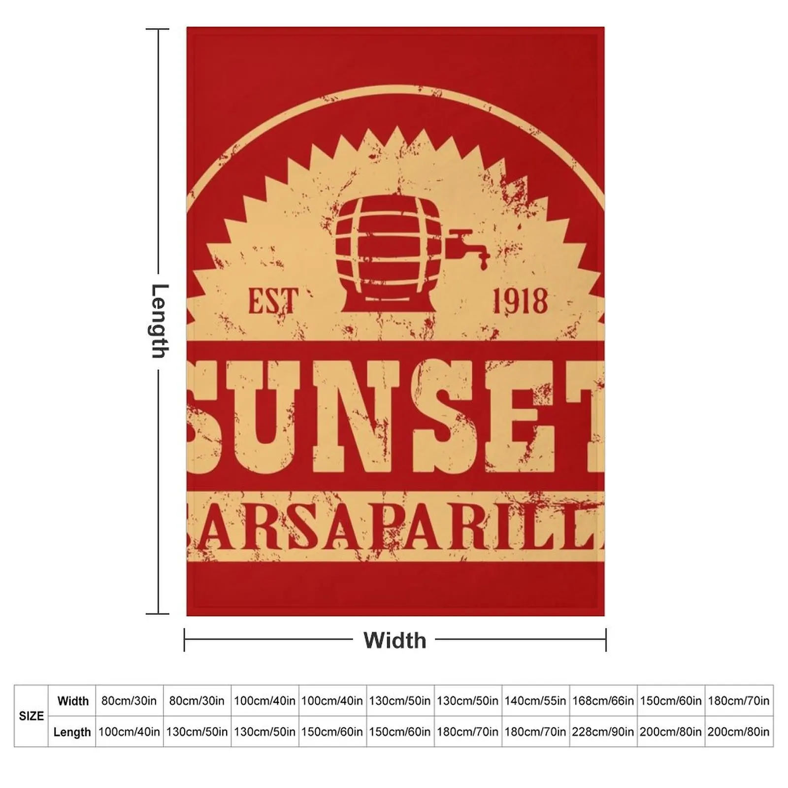 Sunset Sarsaparilla Throw Blanket couch cozy soft plush fuzzy picnic outdoor blanket
