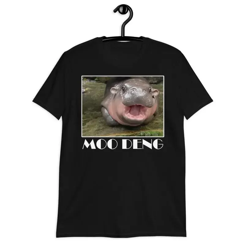 Moo Deng T Shirt The Famous Baby Pigmy Hippo Moodeng