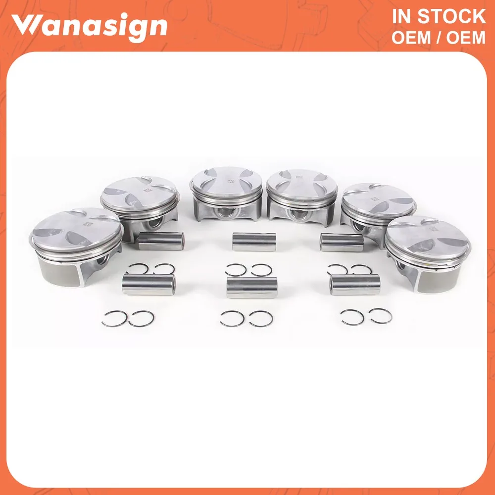 Set piston mesin & cincin rekreasi 92.9mm cocok 3.5 L untuk Mercedes Benz 272 M272 C350 W204 E350 W211 CLK350 GLK350 3.5L V6 GAS 2720304317