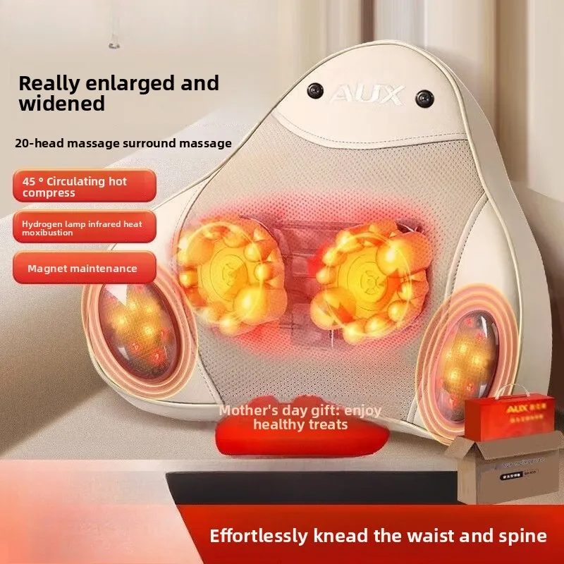 

Массажер для шеи, домашний многофункциональный массажер для всего тела, автоматическая массажная подушка для талии, подушка для разминания спины