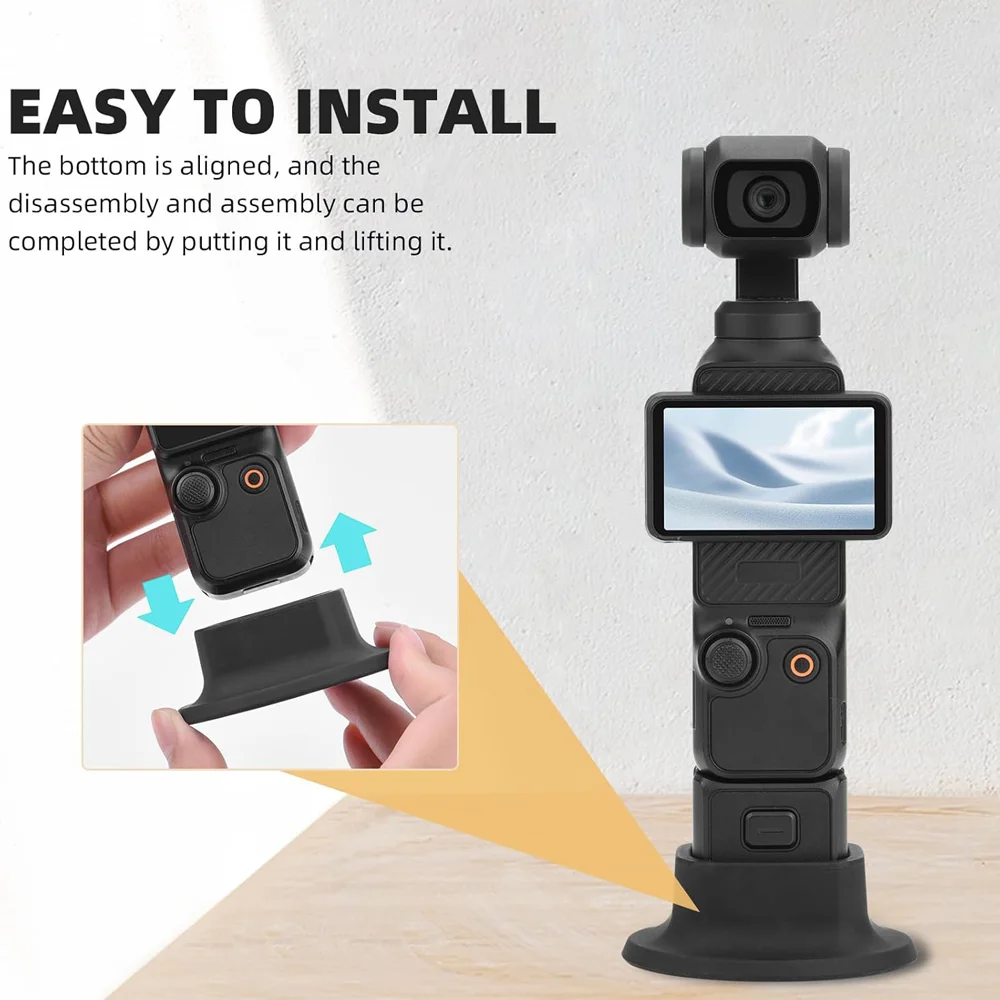 Pocket 3 Silicone Non-Slip Desktop Mount for DJI Osmo Pocket 3 With Portable Charging Opening Base OSMO Pocket 3 Accessories