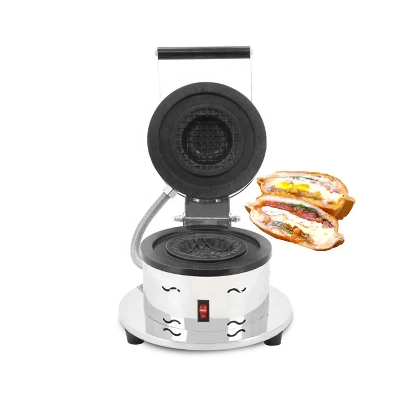 2025 Helado eléctrico Hamburguesa Gelato Panini Waffle Brioche Maker Ufo Burger Machine