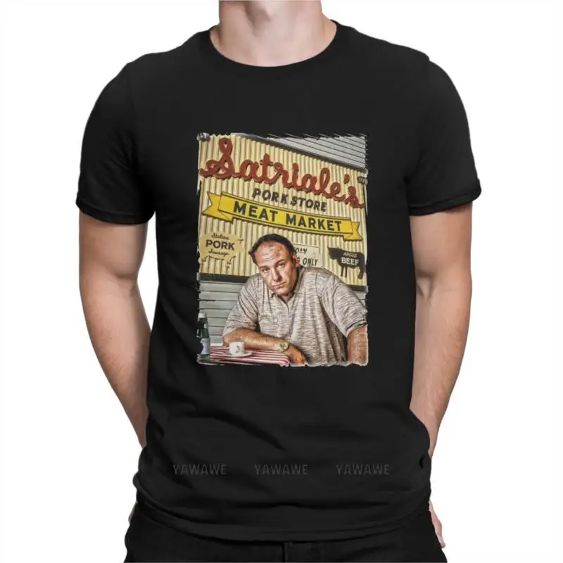 Soprany Tony Sopranos Satriales T shirt amerykański serial kryminalny serial telewizyjny hipsterskie koszulki z dekoltem