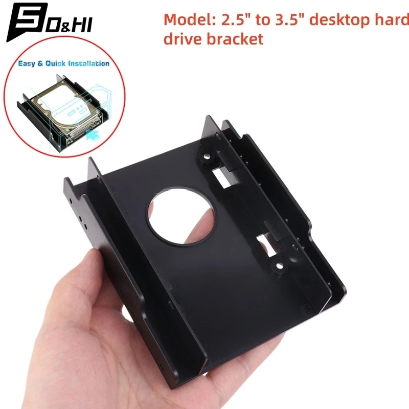 1Set Hard Drive Internal Adapter Mounting Kit Bracket Dual Desktop SSD Mounting Bracket 2.5 To 3.5 Inch Hard Disk Bracket
