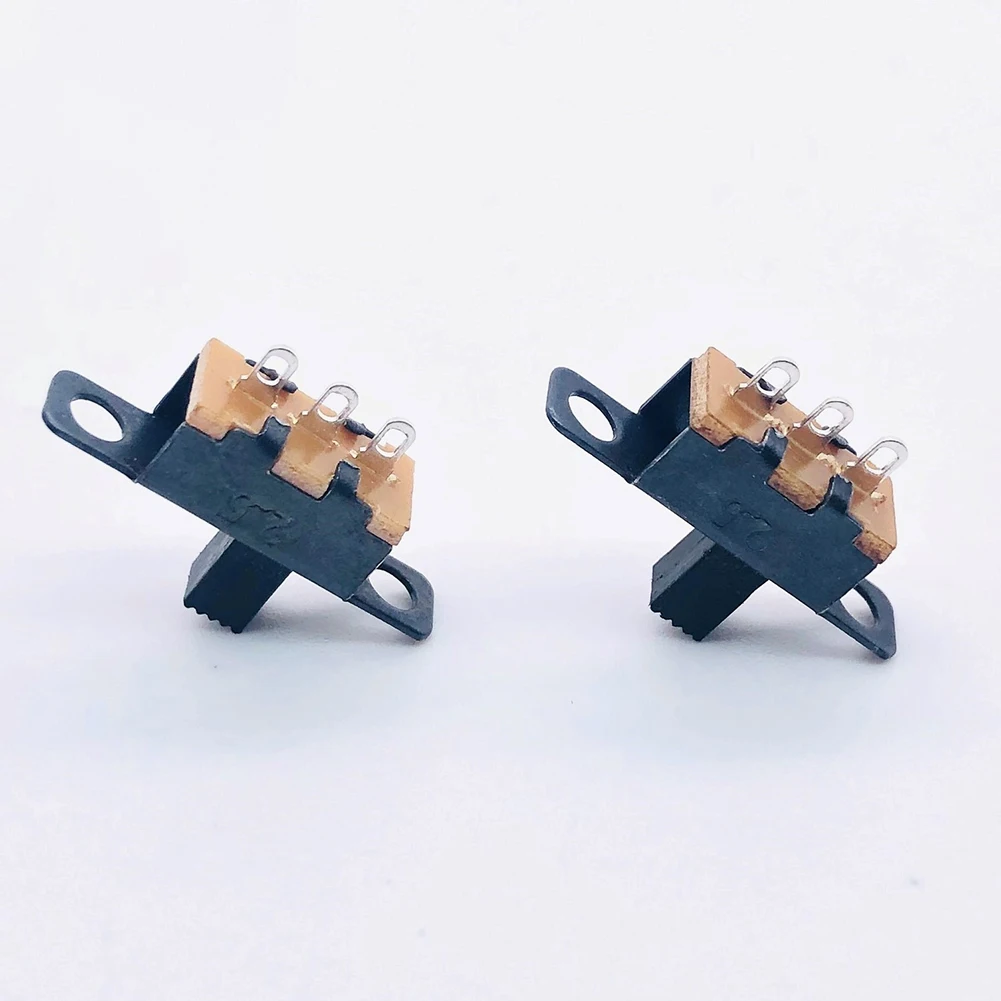 Miniature Slide Switch 100 Pcs 2 Position 3 Pin ON OFF Solder Lug 20x5.5x13mm for Fax Machines and Volume Controls