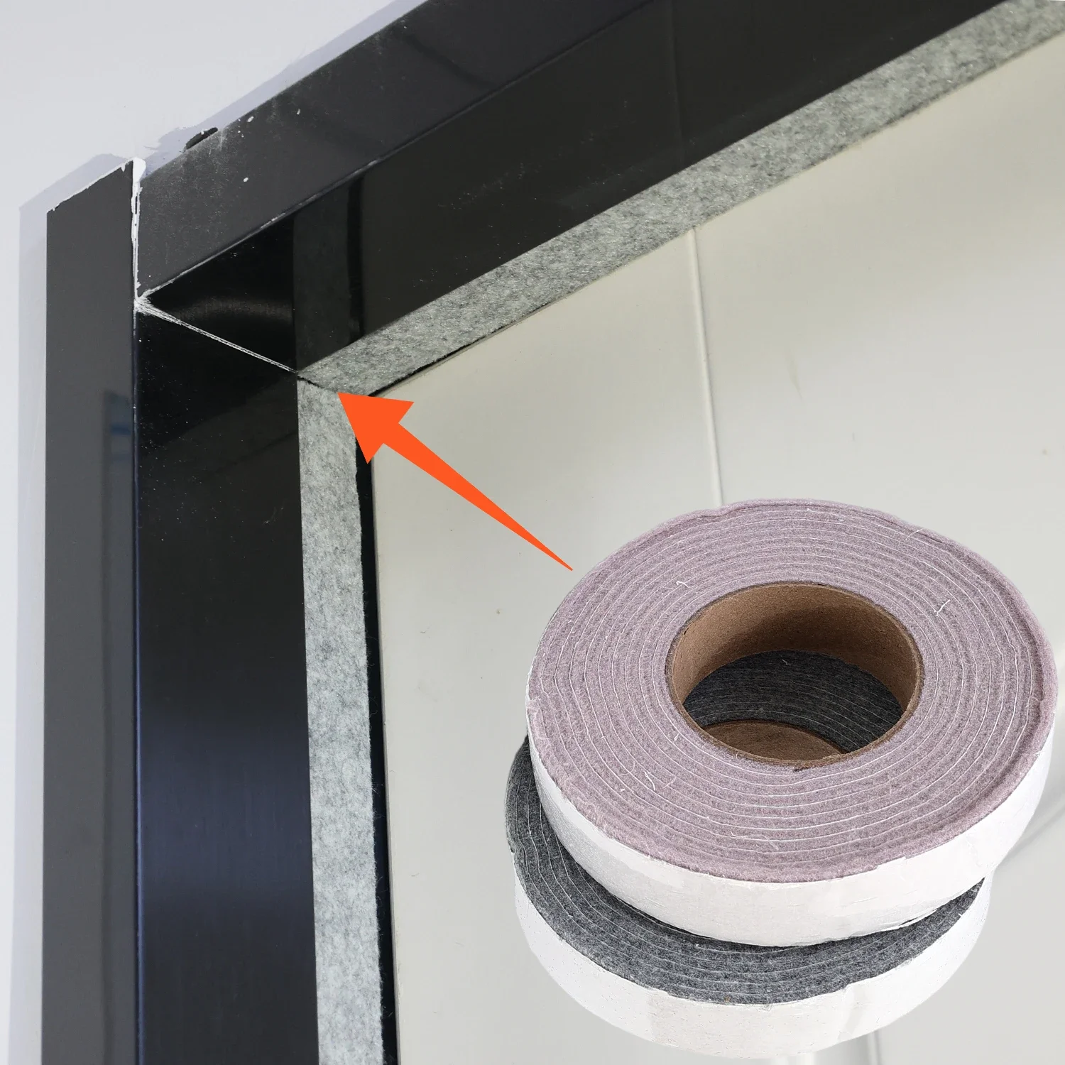 Самоклеящаяся фетровая лента 4 м/рулон — универсальная уплотнительная лента для дверей и окон, звукоизоляционная, противоскользящая накладка для мебели своими руками