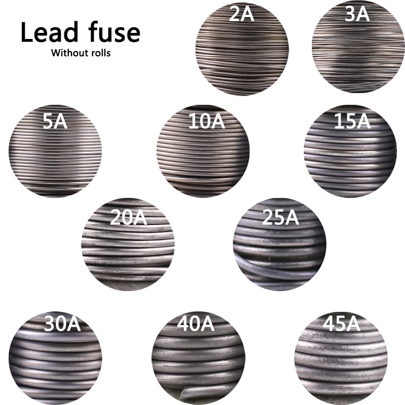 1 ROLL Household factory insurance lead wire Large volume national standard factory fuse wire 3A5A10A15A20A25A30A40A45A60A