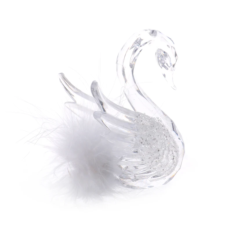 Swan Feather Crystal Swan Happy Birthday Cake Topper Crown Swan Valentines Day Cake Topper Birthday Cake Plush Decorations Love