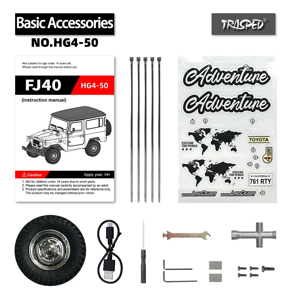 1/16 HG4-50 Toyota FJ40 zdalnie sterowany pojazd terenowy w wersji podstawowej i Pro efekt dźwiękowy oświetlenia Model symulacyjny zabawka samochód