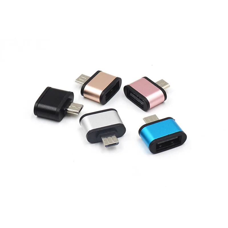 Adaptador OTG de Metal Micro USB macho a USB hembra, convertidor de Cable OTG para tableta, Puerto V8, teléfono Android, adaptador OTG