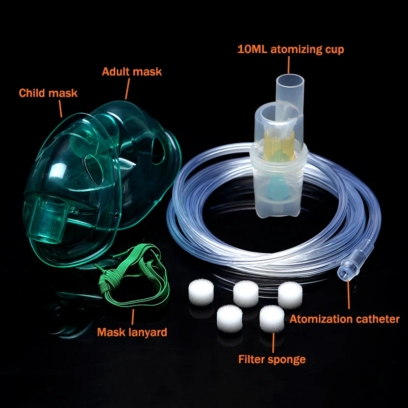 Inhaler Set Adult Children Mask Filters Family Medical Nebulizer Cup Catheter Compressor Nebulizer Smooth Breath