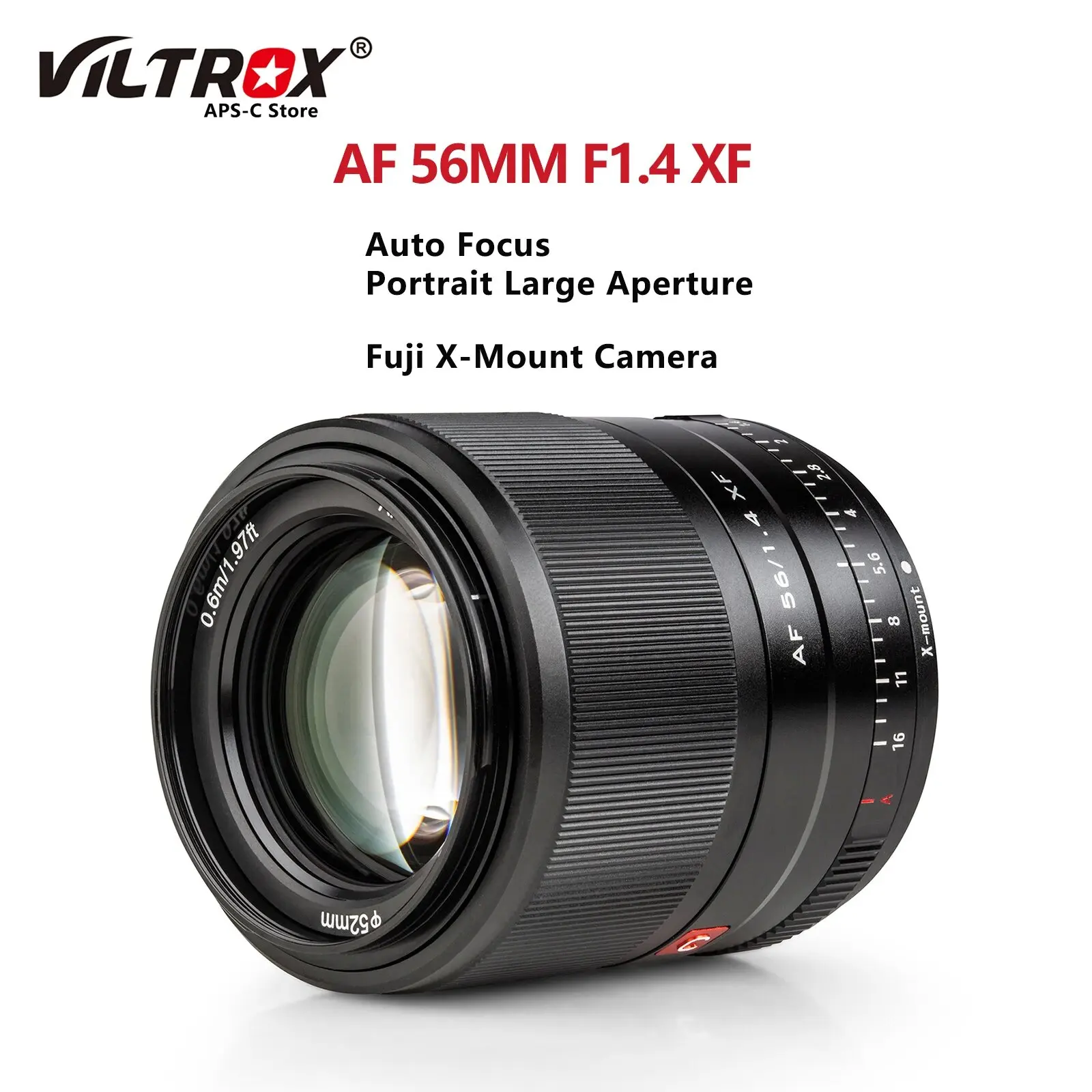 

Viltrox 56mm F1.4 for sony e Nikon z Fuji x mount Lens Auto Focus APS-C Portrait Large Aperture Telephoto Fujifilm Fuji X Mount