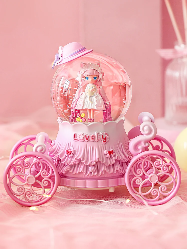 

Princ Carriage Crystal Ball Music Box Birthday Gift for Girls Little Girl Children's Day Creative Gifts Rotatable Ornaments