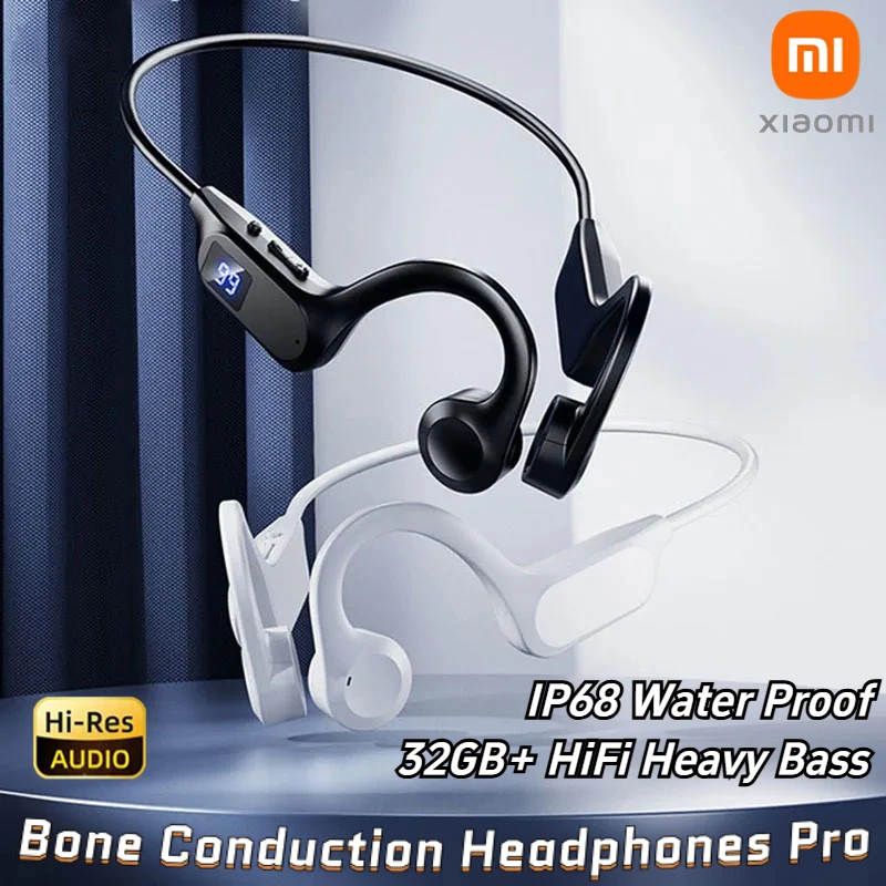 Xiaomi Bone Conduction Earphone IP68 Wireless Open Headset Bluetooth 5.2 Sports Bluetooth Headphones 32GB MP3 Sports Earbuds New