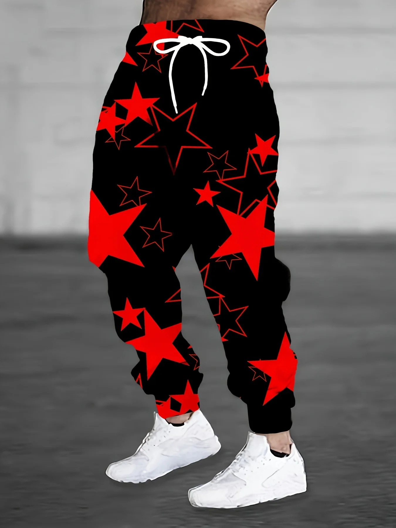2026 New Men's and Women's Star Full Print Legged Sports Pants Trendy Street Style Large Size Loose Comfortable Casual Pants