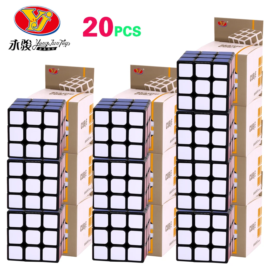 

YongJun 3x3 Wholesale 20pcs Professional Speed Cube 3x3x3 Stickers Professional Educational Toys Logic Smart Game Twist Puzzles