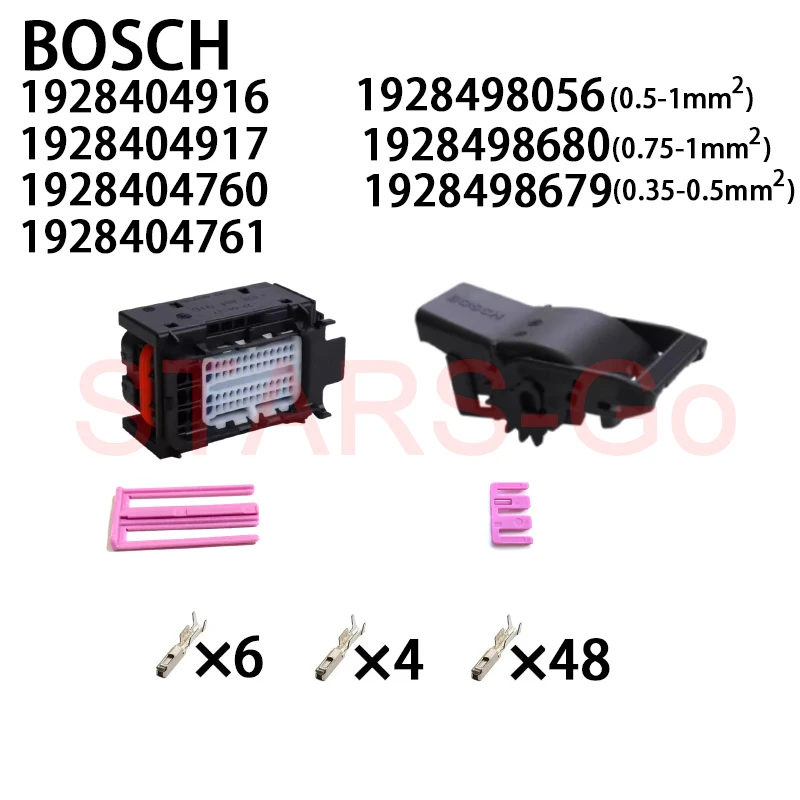 BOSCH BOSCH 커넥터 ECU 플러그, 1928404916 1928404917 1928404760 1928404761 1928498056 1928498680 1928498679, 58 핀, 1/10 세트