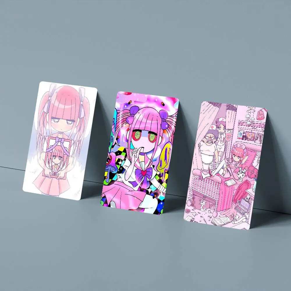 M-Menhera Chan Yamikawaii Card Stickers Credit Visa Debit Bank Charge Card Bus Metro Waterproof Sticker Decal Decoration
