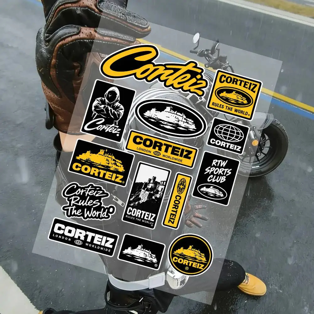 Cor-teiz Streetwear Brand Stickers Set Waterproof Vinyl Decals For Laptop Helmet Skateboard Motorcycle Car Phone Case