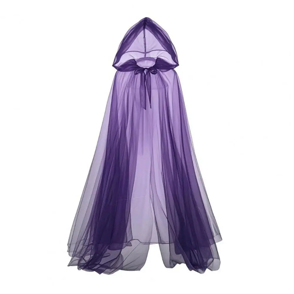 Black Bridal Shawl Witch Vampire Cosplay Cloak Halloween Double Cloak Game Party Costume Props Holiday Dress Up