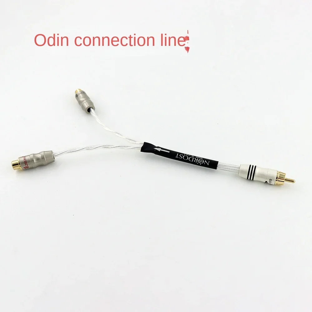 Fever RCA one public two female audio cable HIFI grade single crystal copper silver plated lotus one two signal cable