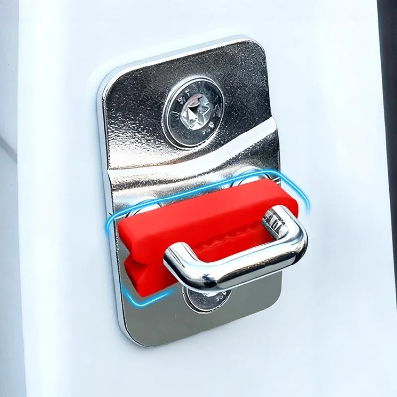 For Toyota Camry RAV4 Wildlander Car Door Lock Cover Buckle Silicone Shock Absorber Cushion Gasket Protective Cover