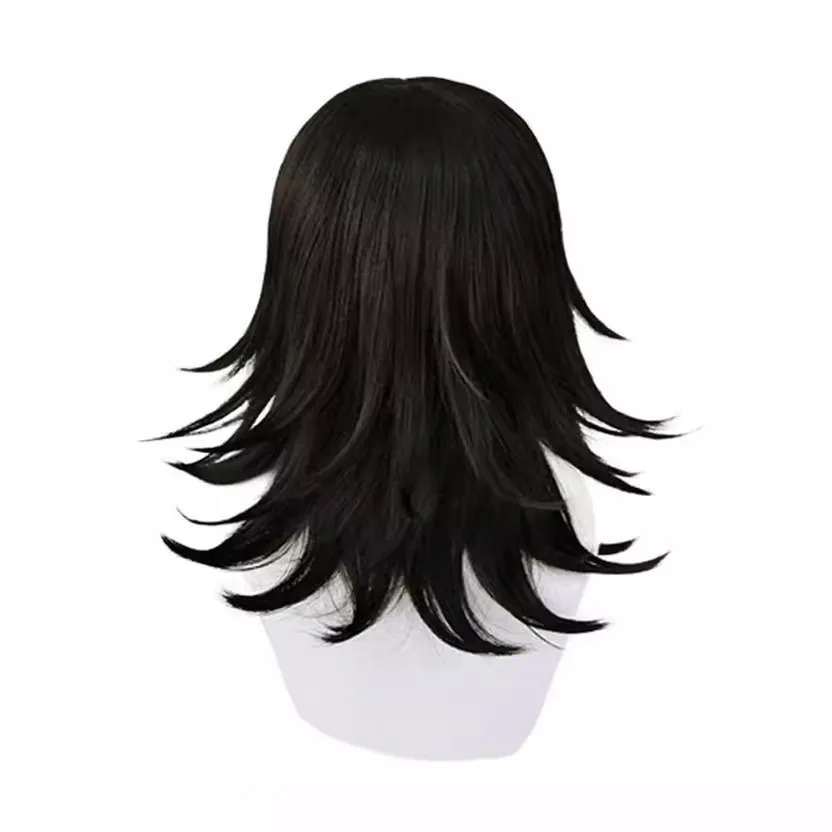 شعر مستعار أسود قصير لشخصية شينوبو من يأتي مع تجعيد علوي وملمس رقيق، وهو شعر مستعار كوسبلاي للأنمي